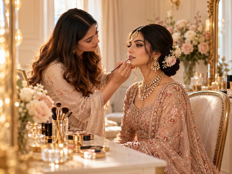 Bridal makeup at home by Kaia Beauty